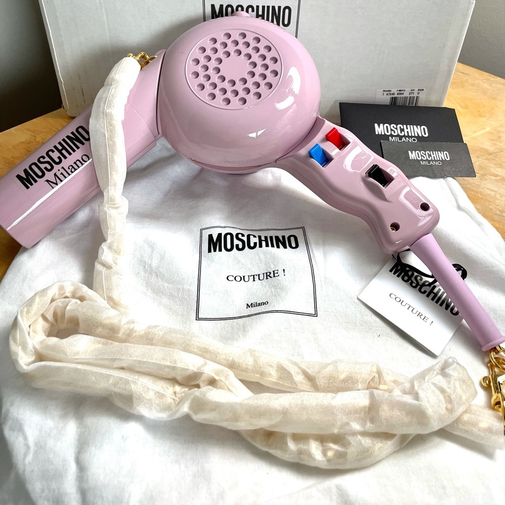 SOLD WEBSITE NEW MOSCHINO Hairdryer Crossbody Bag